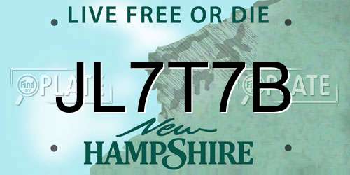 JL7T7B New Hampshire License Plate