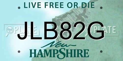 JLB82G New Hampshire License Plate