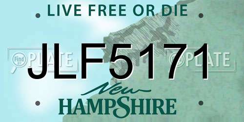 JLF5171 New Hampshire License Plate