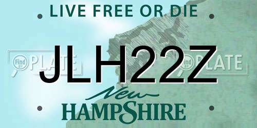 JLH22Z New Hampshire License Plate
