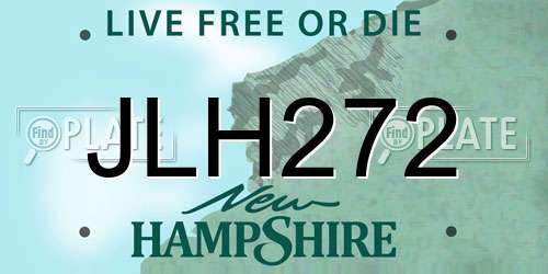 JLH272 New Hampshire License Plate