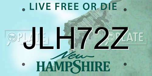 JLH72Z New Hampshire License Plate