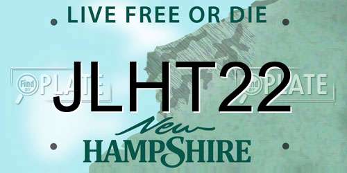 JLHT22 New Hampshire License Plate