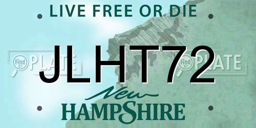 JLHT72 New Hampshire License Plate