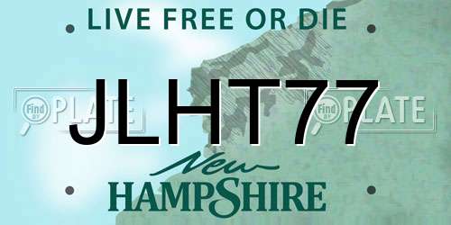 JLHT77 New Hampshire License Plate