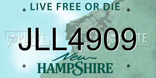 JLL4909 New Hampshire License Plate