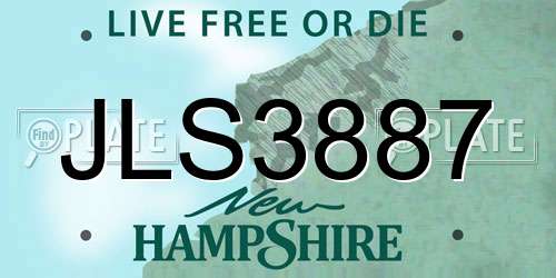 JLS3887 New Hampshire License Plate