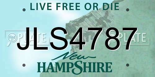 JLS4787 New Hampshire License Plate