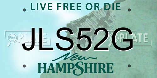 JLS52G New Hampshire License Plate
