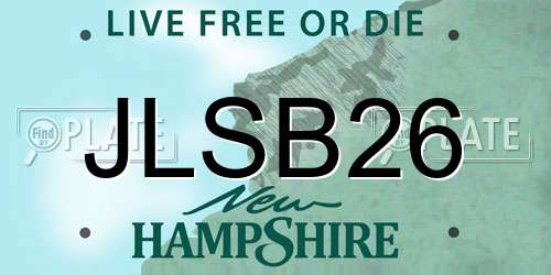 JLSB26 New Hampshire License Plate