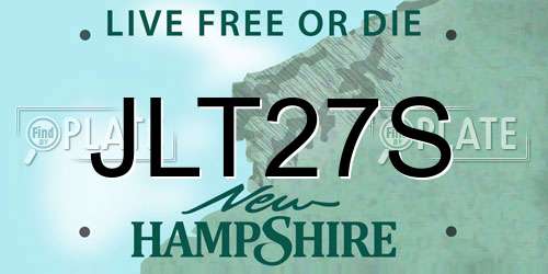 JLT27S New Hampshire License Plate