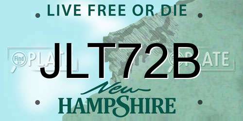 JLT72B New Hampshire License Plate