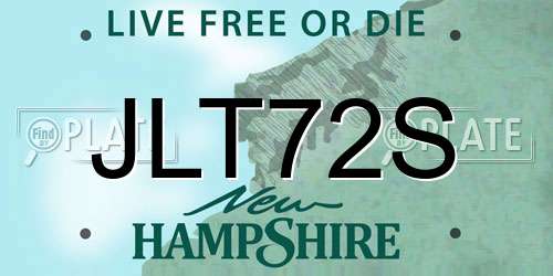 JLT72S New Hampshire License Plate