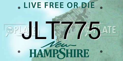 JLT775 New Hampshire License Plate