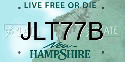 JLT77B New Hampshire License Plate