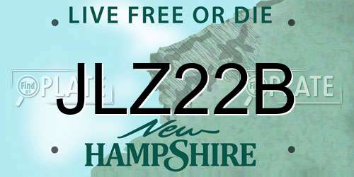 JLZ22B New Hampshire License Plate