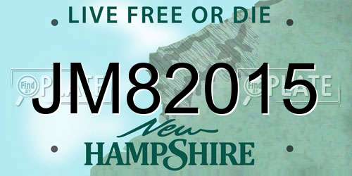 JM82015 New Hampshire License Plate