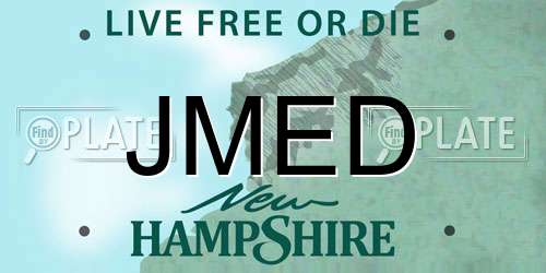JMED New Hampshire License Plate