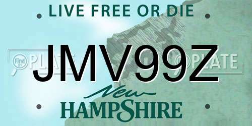 JMV99Z New Hampshire License Plate
