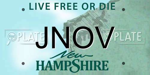 JNOV New Hampshire License Plate