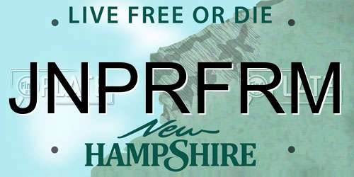 JNPRFRM New Hampshire License Plate