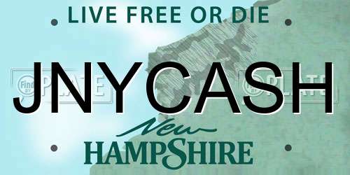 JNYCASH New Hampshire License Plate