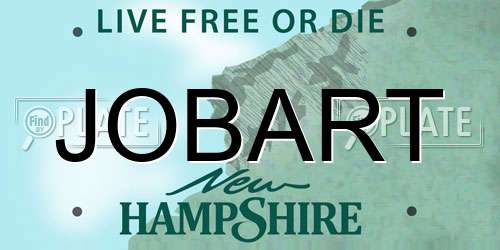 JOBART New Hampshire License Plate