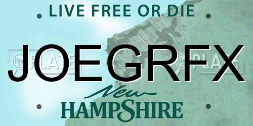 JOEGRFX New Hampshire License Plate