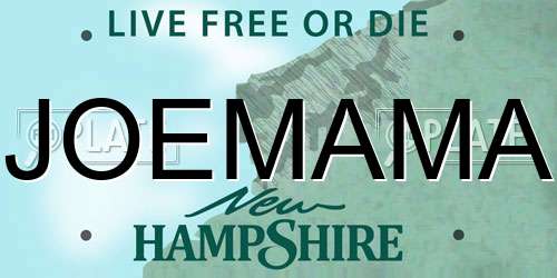JOEMAMA New Hampshire License Plate