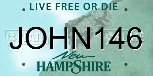 JOHN146 New Hampshire License Plate