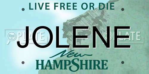JOLENE New Hampshire License Plate