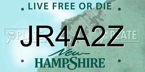 JR4A2Z New Hampshire License Plate