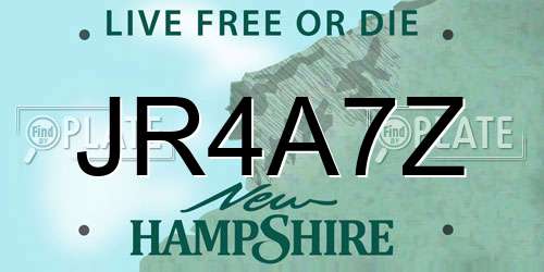 JR4A7Z New Hampshire License Plate