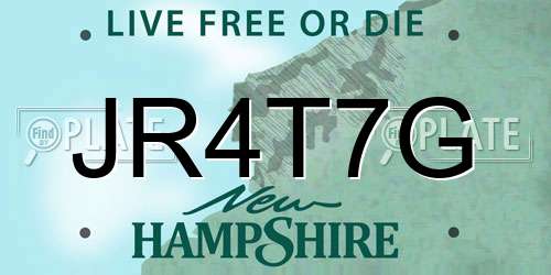 JR4T7G New Hampshire License Plate