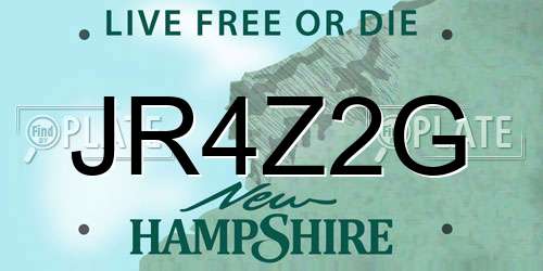 JR4Z2G New Hampshire License Plate
