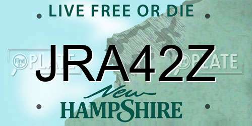 JRA42Z New Hampshire License Plate