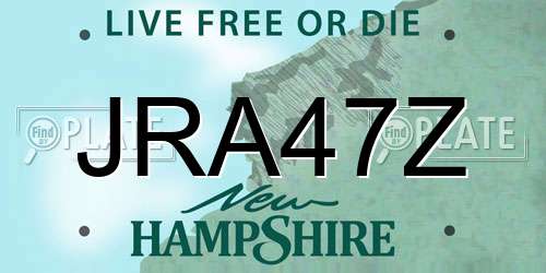 JRA47Z New Hampshire License Plate