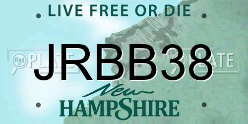 JRBB38 New Hampshire License Plate