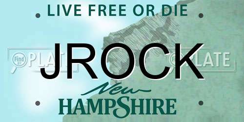 JROCK New Hampshire License Plate