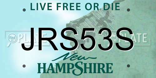 JRS53S New Hampshire License Plate