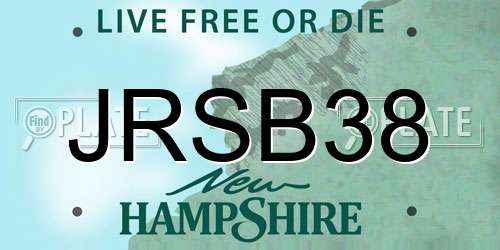 JRSB38 New Hampshire License Plate
