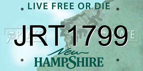 JRT1799 New Hampshire License Plate