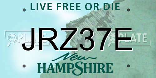 JRZ37E New Hampshire License Plate