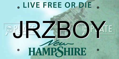 JRZBOY New Hampshire License Plate