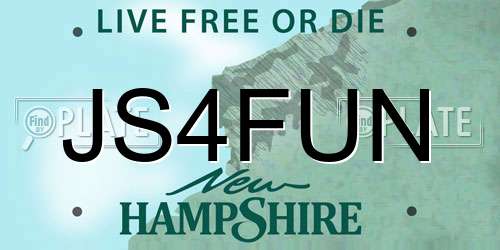 JS4FUN New Hampshire License Plate