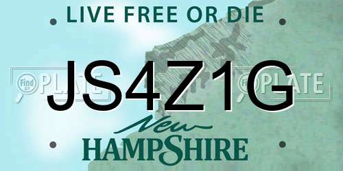 JS4Z1G New Hampshire License Plate