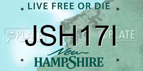 JSH17I New Hampshire License Plate