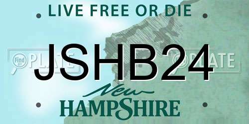JSHB24 New Hampshire License Plate
