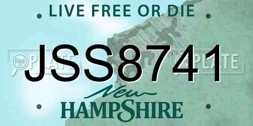 JSS8741 New Hampshire License Plate