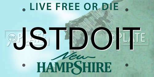 JSTDOIT New Hampshire License Plate